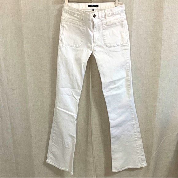 THEORY Leonata Flare Leg Jeans in White Wash - Picture 3 of 7